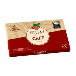 chocolate meio amargo sabor cafe 50g cod 10989