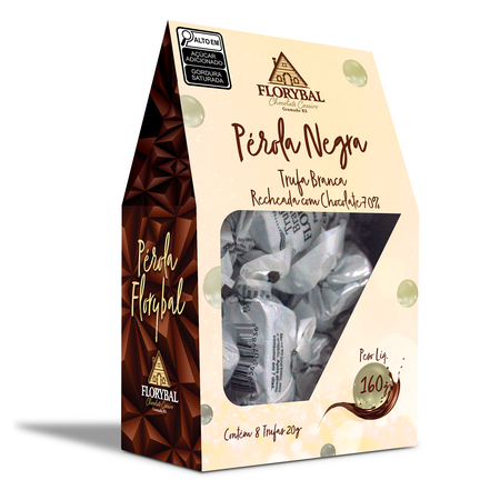 caixa trufas perola negra cod 8164