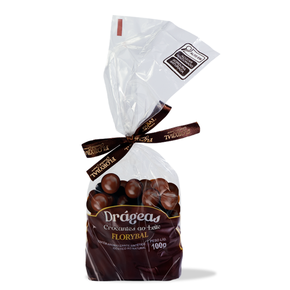 saco drageas ao leite 100g