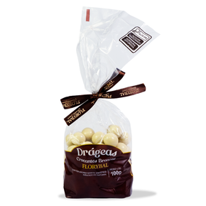 saco drageas brancas 100g