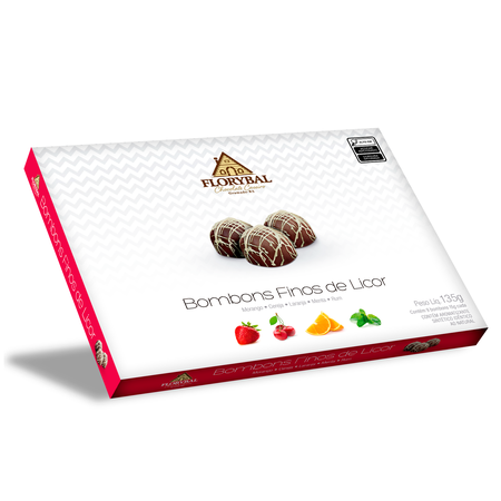 caixa bombons de licor 135g cod 6134