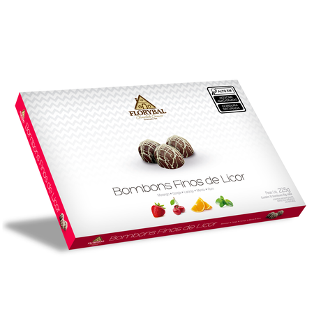 caixa bombons de licor 225g cod 6133