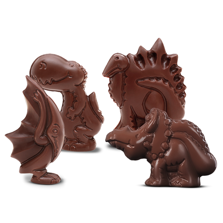 dinossauro de chocolate ao leite 100g