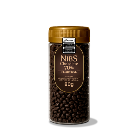 nibs com chocolate amargo 80g