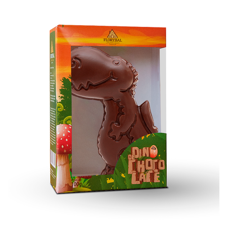 dinossauro de chocolate ao leite 100g